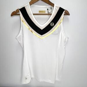 Sergio Tacchini Savate S-Tech Tennis V-Neck Tank Sleeveless Top Women's XL NWT